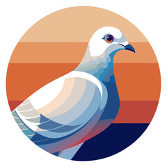 Dove Bird Vector Illustration – Cartoon, Clipart & Line Art Design on White Background, Dove bird vector clipart in cartoon, line art, and illustration style on a white background.