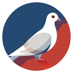 Dove Bird Vector Illustration – Cartoon, Clipart & Line Art Design on White Background, Dove bird vector clipart in cartoon, line art, and illustration style on a white background.