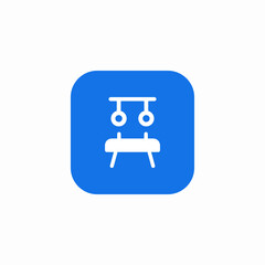 gym rings icon sign vector