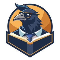 Crow Bird Vector Illustration – Cartoon, Clipart & Line Art Design on White Background, Crow bird vector clipart in cartoon, line art, and illustration style on a white background.