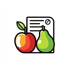 Healthy eating plan apple, pear, diet sheet