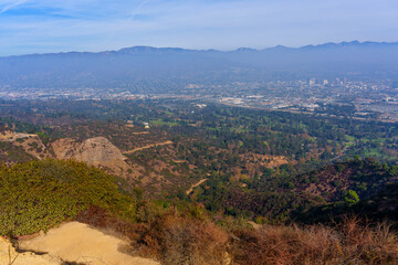 Fototapeta premium Wide View of Los Angeles from Griffith Park