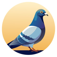 Pigeon Bird Vector Illustration – Cartoon, Clipart & Line Art Design on White Background, Pigeon bird vector clipart in cartoon, line art, and illustration style on a white background.