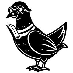 Pigeon Bird Vector Illustration – Cartoon, Clipart & Line Art Design on White Background, Pigeon bird vector clipart in cartoon, line art, and illustration style on a white background.