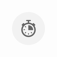 clock quarter icon sign vector