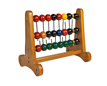 Still life of an abacus, representing traditional financial calculations.