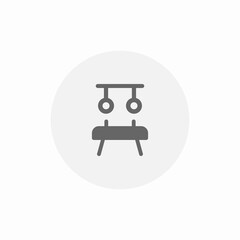 gym ring tool icon sign vector