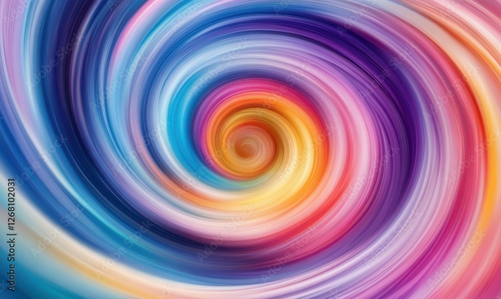 Poster abstract digital art of swirling vibrant colors in motion, soft reflections creating depth, dynamic 