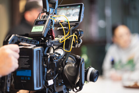 video camera in action