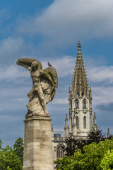 monument to the glory of Ferdinand von Zeppelin and detail of the tower Konstanz Minster or Konstanz Cathedral ..in Konstanz Constance, Germany © hectorchristiaen