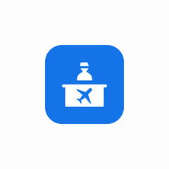 airport desk icon sign vector