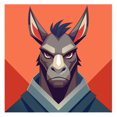  Donkey Animal Vector Illustration – Cartoon, Clipart & Line Art Design on White Background,  Donkey animal vector clipart in cartoon, line art, and illustration style on a white background.