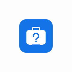 Obraz premium lost luggage report icon sign vector