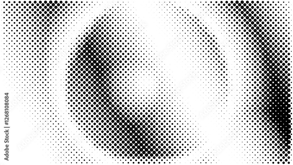 Leinwandbilder grunge halftone gradient pattern. retro pop art, comic book dot vector texture isolated on transpare