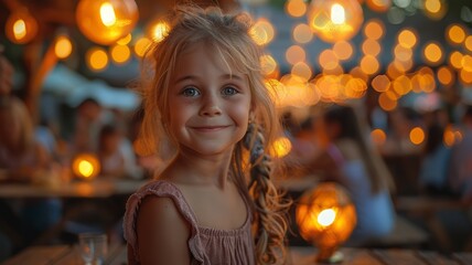 happy children running on meadow in summer in nature