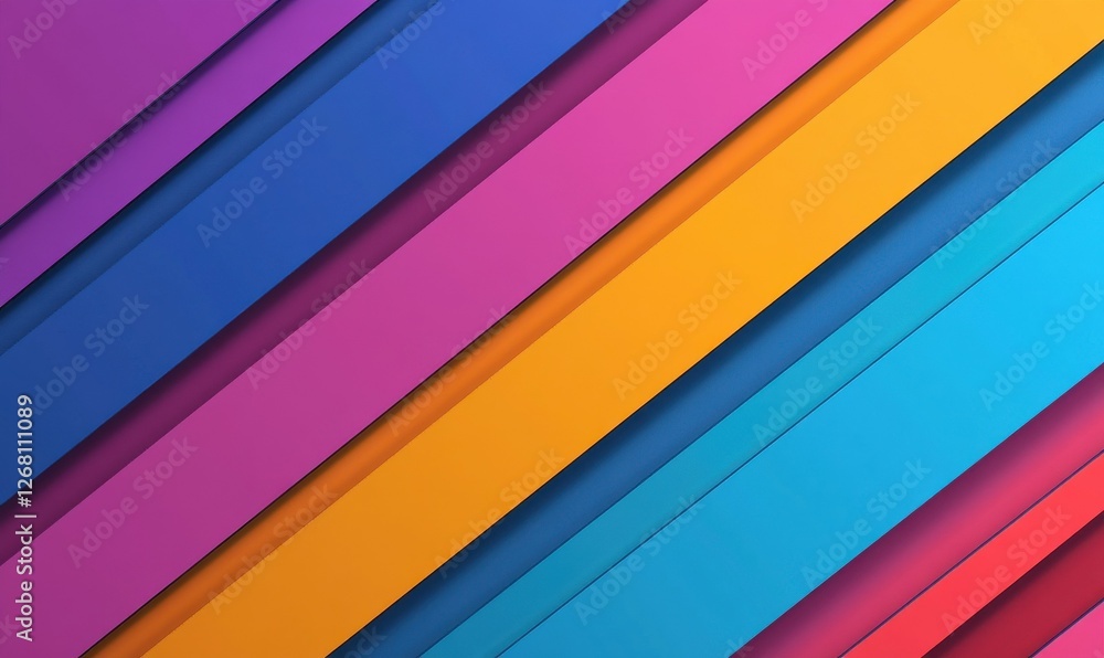 Aufkleber geometric background design rendered in 3d with a variety of colorful lines.