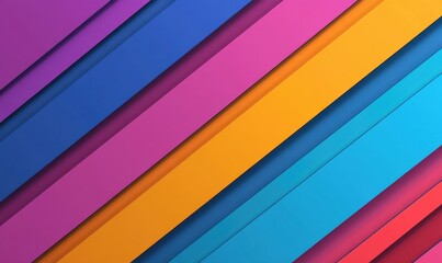 Obraz premium Geometric background design rendered in 3D with a variety of colorful lines.