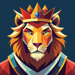 Obraz premium lion head vector illustration