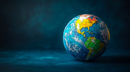 Earth as an egg symbolizes a vibrant planet poised for environmental renewal, showcasing continents and oceans against a serene blue backdrop