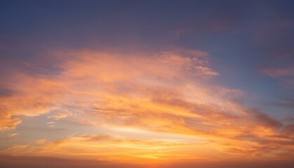 Obraz premium soft color sky panorama at orange sunset