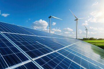 Renewable Energy: Solar Panels and Wind Turbines