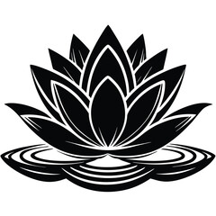 flower black and white abstract flower vector silhouette