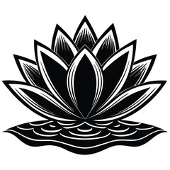 flower black and white abstract flower vector silhouette