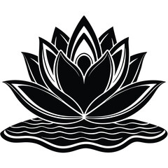 Flower black and white abstract flower