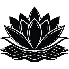 Flower black and white abstract flower