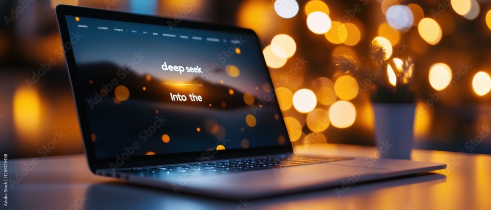 Poster laptop displaying 