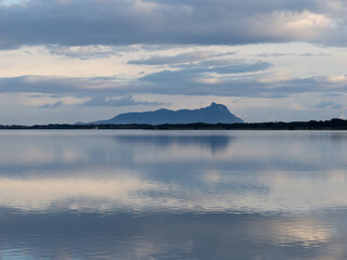Sunset at Lake Fogliano, Circeo National Park, Italy
