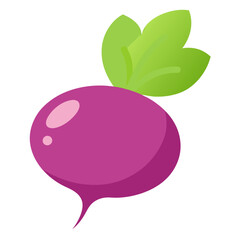 Turnip Vegetable Vector Illustration – Cartoon, Clipart & Line Art Design on White Background, Turnip vegetable vector clipart in cartoon, line art, and illustration style on a white background.