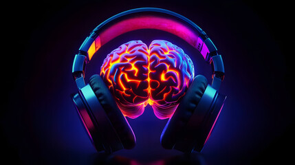 Brain and therapy headphones and music for humans