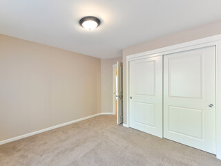 Modern residential empty bedroom interior