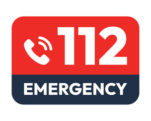 Emergency Call 112 Sign High Quality Vectorial Image