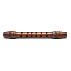 Naklejka premium Handcrafted wooden flute
