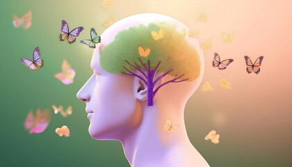 young human mind with spiritual development