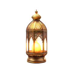 Golden Ramadan Lantern glowing warmly peaceful light festive ambiance