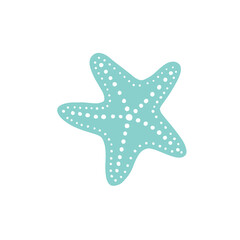 Stylized Blue Starfish Illustration