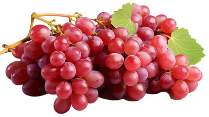 Fototapeta premium Red Grapes Bunch Sweet and Juicy, Healthy Fruit Packed with Vitamins for Food Themes, isolated on transparent background.