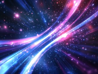 Vibrant cosmic patterns create a mesmerizing visual experience in deep space