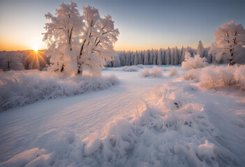 winter landscape texture with realistic snow formations

