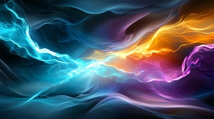 Abstract Colorful Energy Flow Background - Abstract backgrounds