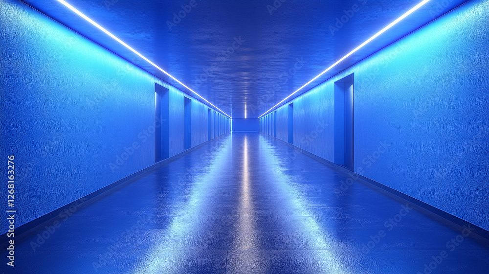 Poster a 3d-rendered futuristic castle glows against a dark blue background symbolizing security innovation