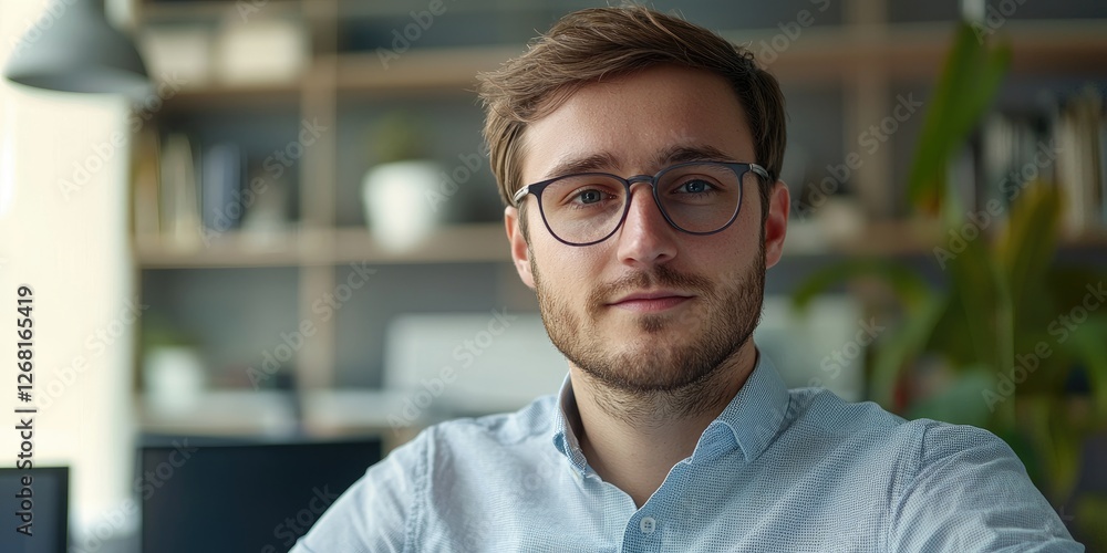 Poster visualize a person conducting risk assessments and portfolio analysis in the field of financial anal