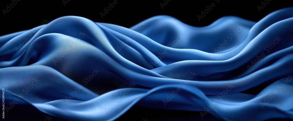 Poster abstract blue waves background with smooth texture and elegant decorative patterns