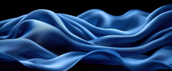 Obraz premium Abstract Blue Waves Background with Smooth Texture and Elegant Decorative Patterns