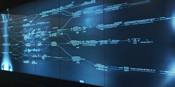 a phylogenetic tree on a digital screen, tracing the evolutionary lineage of various species.