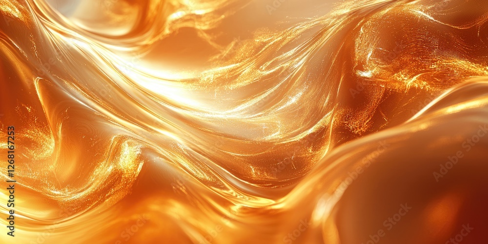 Leinwandbilder an abstract visual with metallic gradients that highlight the radiant and glossy nature of metallic 