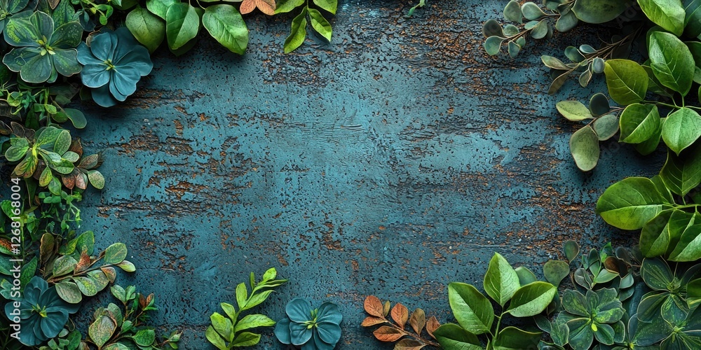 Poster an abstract visual highlights nature textures by blending elements such as wood grain and foliage to